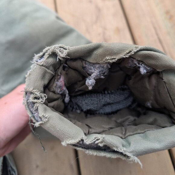 Vintage Canadian Military Army Parka Olive Green Combat Field Jacket Lined - Picture 2 of 12